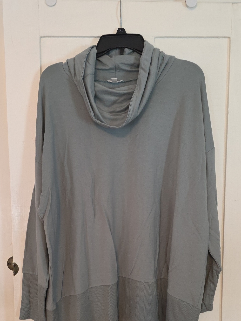 Garnet Hill Sage Green Cowl Neck Pullover